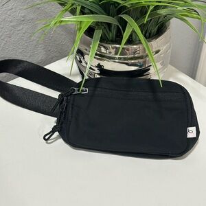 Black Crossbody Sling Bag - Minimal Men's Everyday Carry